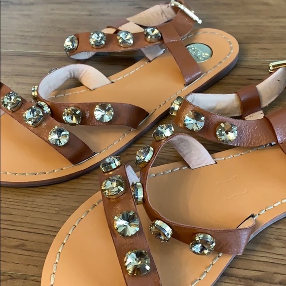 💕x2HP💕Exe Carmen leather crystal sandals - Picture 5 of 14